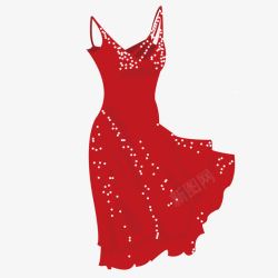 漂亮的红裙子素材