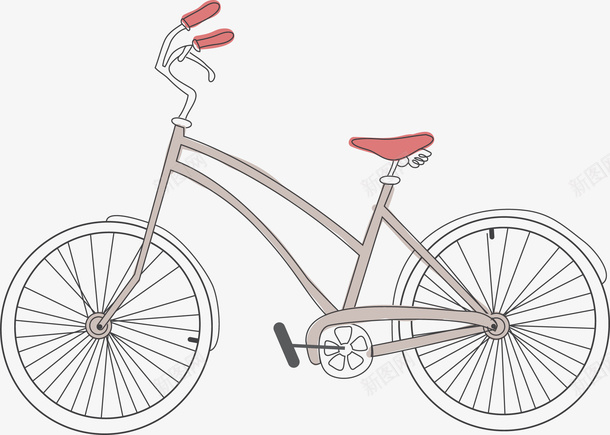 自行车矢量图ai免抠素材_新图网 https://ixintu.com 单车 卡通手绘 水彩 脚踏车 自行车 矢量图