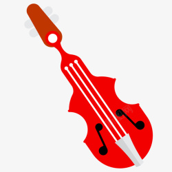 大提琴手红色大提琴卡通插画矢量图高清图片