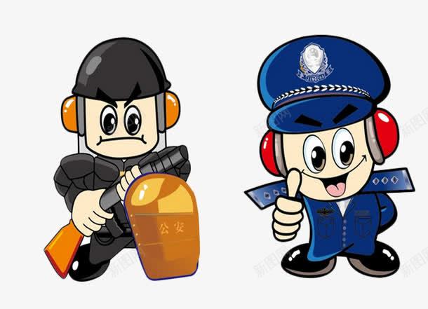 警察png免抠素材_新图网 https://ixintu.com 公安 公正公平 制服 动漫 警帽