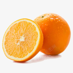 新鲜橙子片素材