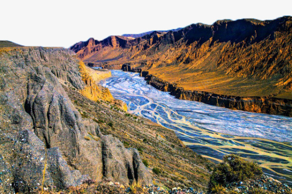 新疆安集海大峡谷四矢量图背景