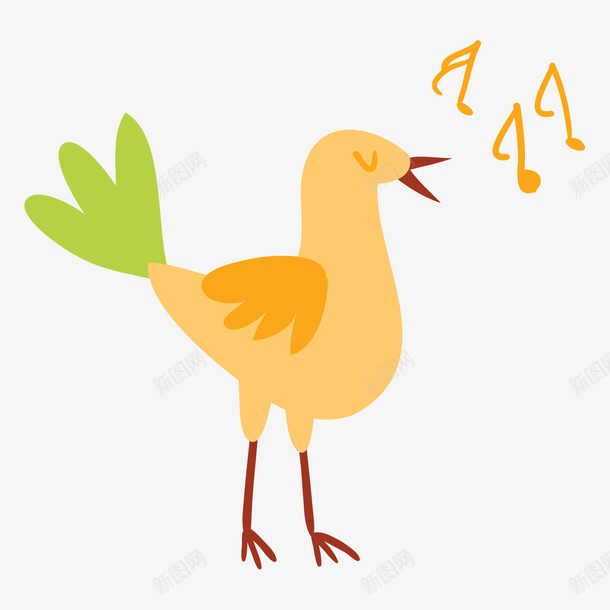 唱歌的小鸡png免抠素材_新图网 https://ixintu.com PNG素材 小鸡 音乐 黄色