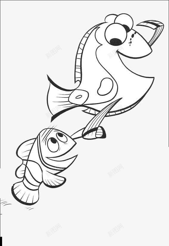 跳跃鱼母子png免抠素材_新图网 https://ixintu.com 素描画 线条图 跳跃 跳跃的鱼 鱼母子