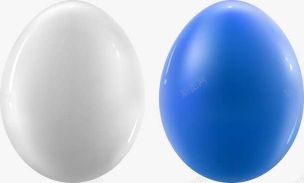 彩色鸡蛋png免抠素材_新图网 https://ixintu.com 卡通 白色 蓝色 鸡蛋