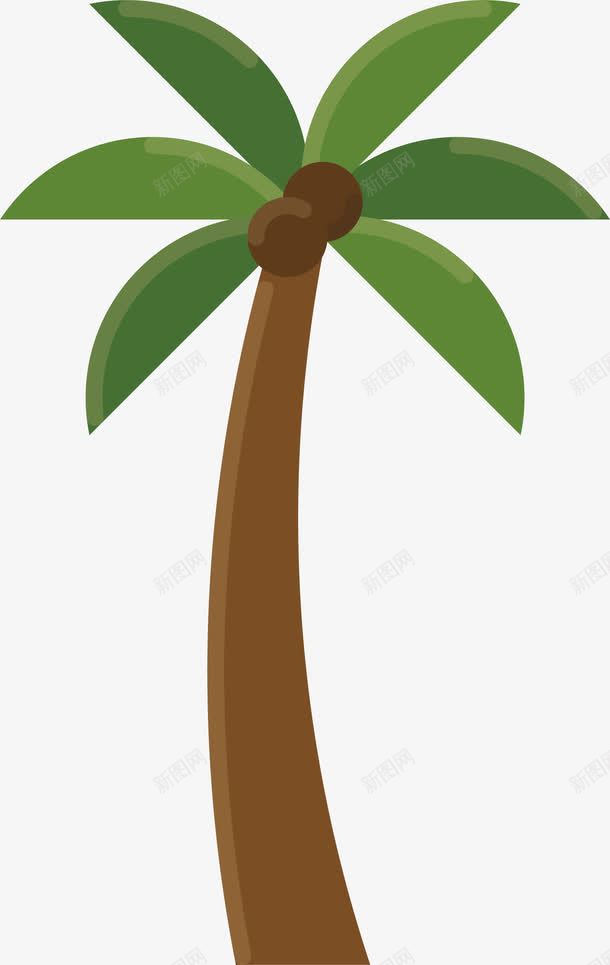 卡通椰子png免抠素材_新图网 https://ixintu.com 卡通椰子树 叶子果实 树叶 树木 绿色植物
