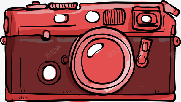 红色卡通照相机png免抠素材_新图网 https://ixintu.com 卡通照相机 卡通相机 手绘相机 水墨 水墨相机 照相机 相机 相机矢量图
