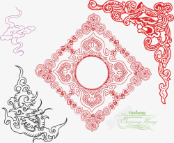 中国风装饰花纹矢量图素材