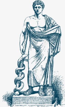 雕塑卡通风格古希腊神素材