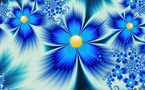 蓝色花朵花卉创意元素jpg设计背景_新图网 https://ixintu.com 元素 创意 花卉 花朵 蓝色