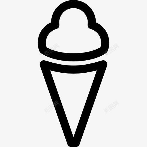 蛋卷冰淇凌图标png_新图网 https://ixintu.com 冰淇淋 冰淇淋蛋卷 锥 食品