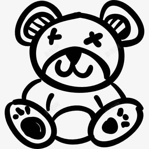 玩具熊图标png_新图网 https://ixintu.com 动物 手工绘制 熊 玩具