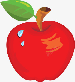 红浆果插画苹果水果图高清图片