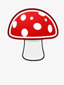 可爱红色蘑菇素材