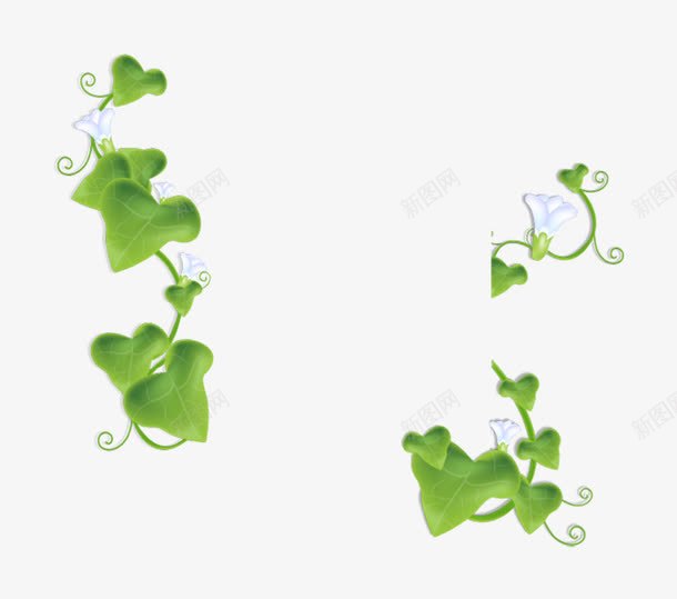 绿色的叶子png免抠素材_新图网 https://ixintu.com 叶子 底纹 绿叶 装饰 装饰背景 边框