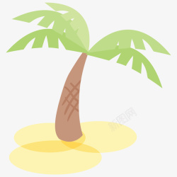 简单的椰子树图片手绘椰子树高清图片