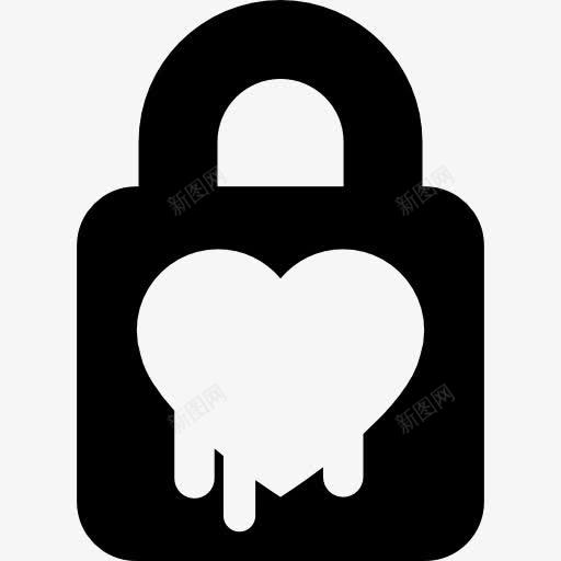 锁定的挂锁心脏符号图标png_新图网 https://ixintu.com 保护 安全 安全系统 工具和用具 心 挂锁 爱 符号 锁