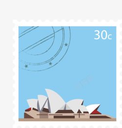 悉尼邮票悉尼歌剧院邮票高清图片