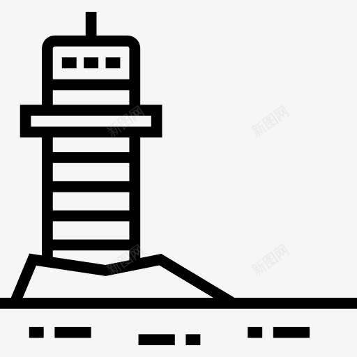 灯塔图标png_新图网 https://ixintu.com 塔 定位 导向 建筑与城市 楼 灯塔 黑白条纹灯塔建筑