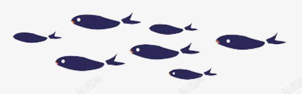 小鱼儿蓝色矢量图eps免抠素材_新图网 https://ixintu.com 创意 小鱼 手绘 插画 鱼类 矢量图