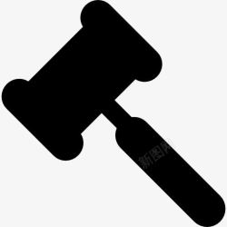 接锤的轮廓法律锤黑形状图标高清图片