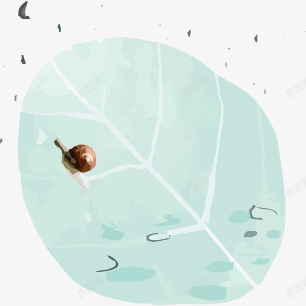 手绘叶子上的蜗牛矢量图eps免抠素材_新图网 https://ixintu.com 鍏嶆姞绉嬪 鍔墿 鍙跺瓙 鏄 铚楃墰 矢量图