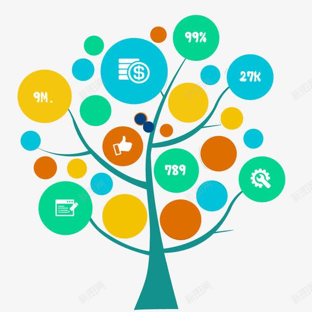 成长树矢量图eps免抠素材_新图网 https://ixintu.com 成长树 成长树素材 矢量成长树 边框 矢量图