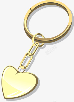 金色钥匙链金属材质卡通钥匙链高清图片