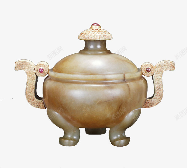 玉雕茶壶png免抠素材_新图网 https://ixintu.com 中国风 产品实物 厨具 家用碗 茶杯 陶瓷
