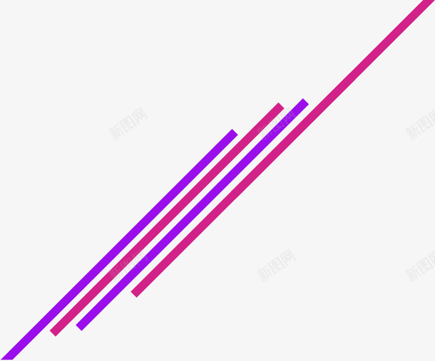 紫色简约并列线条装饰图案png免抠素材_新图网 https://ixintu.com 免抠PNG 并列 简约 紫色 线条 装饰图案