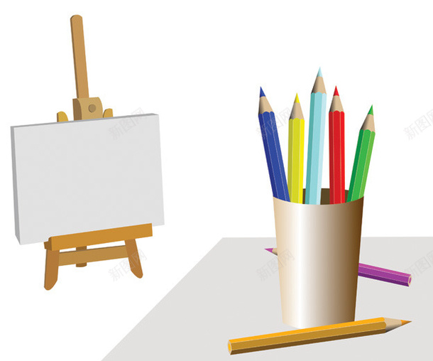 彩色铅笔与漆画EPS格式5矢量图eps免抠素材_新图网 https://ixintu.com EPS格式5 与 彩色 漆画 铅笔 矢量图