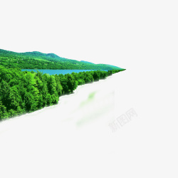 绿色树林风景素材