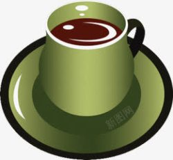 绿色咖啡杯生活素材