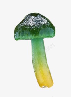 一个蘑菇绿色蘑菇高清图片