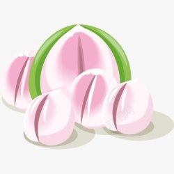 粉色的寿桃卡通寿桃高清图片