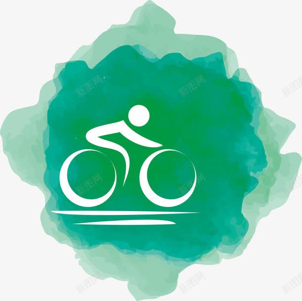 骑自行车的人物png免抠素材_新图网 https://ixintu.com 彩色 水彩 水彩人物 精美 自行车人物 运动