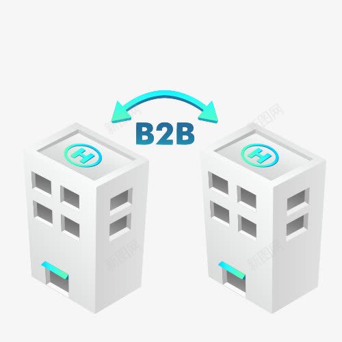 B2B建筑png免抠素材_新图网 https://ixintu.com 免抠 卡通 素材 美图