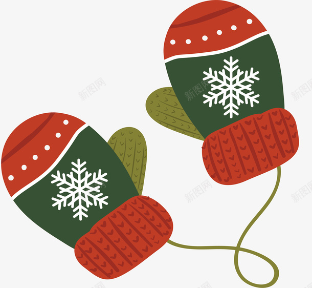 温暖圣诞手套矢量图ai免抠素材_新图网 https://ixintu.com 保暖 圣诞手套 圣诞节 手套 暖冬 矢量png 矢量图