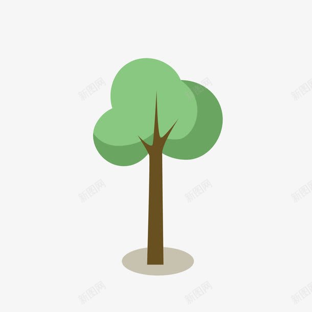 小清新的树木png免抠素材_新图网 https://ixintu.com 卡通 卡通的小树 可爱 可爱的 小清新的 树木 绿色树