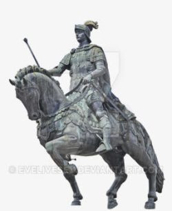 人骑马铜像素材