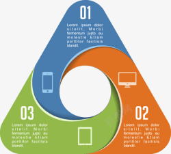 手绘PPT三角矢量图素材