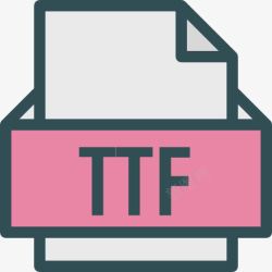 TTF文件TTF图标高清图片