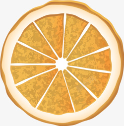 手绘黄色橙子素材