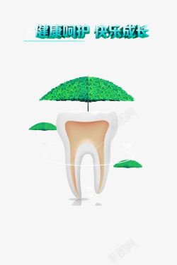 医药广告牙齿保护伞高清图片