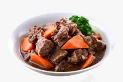 肉汁萝卜煲牛腩炖胡萝卜高清图片