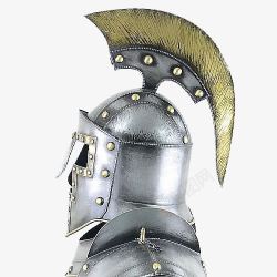 白色带铆钉骑士头盔素材