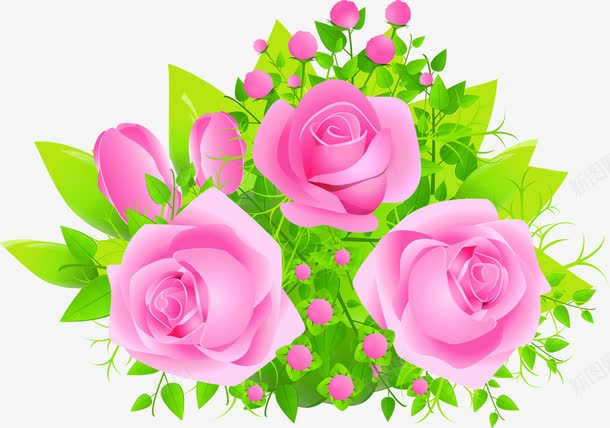 粉色玫瑰花朵美景png免抠素材_新图网 https://ixintu.com 玫瑰 粉色 美景 花朵