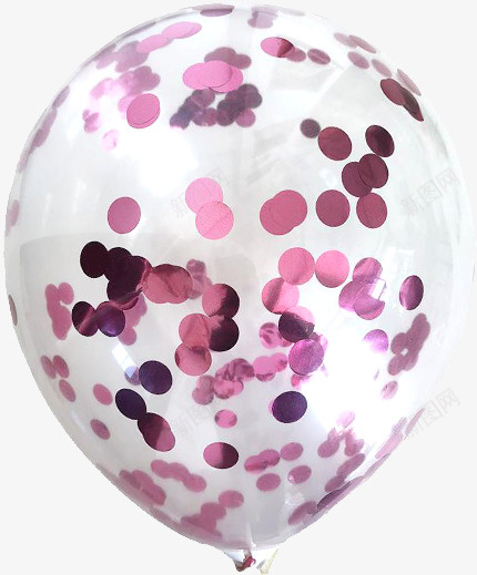 紫色纸屑气球png免抠素材_新图网 https://ixintu.com 气球 派对 紫色 纸屑