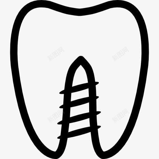 齿廓图标png_新图网 https://ixintu.com 医疗 洁白的牙齿 牙齿 牙齿的轮廓