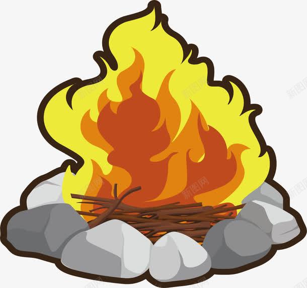 燃烧的火堆png免抠素材_新图网 https://ixintu.com 柴火 柴火手绘 火堆 火堆元素 燃烧 篝火